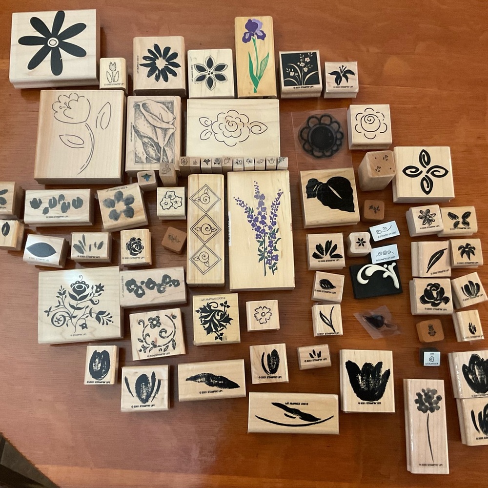 Floral and Nature Rubber Stamp Set